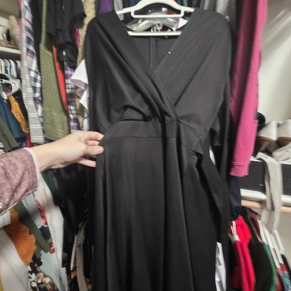 Elegant Black Wrap Dress